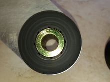 Here you can see the Grade 8 sleeve inside the 
urethane bushing.