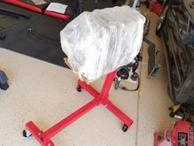 At this point I prepared my air compressor, coffee filters (which still leaves lint behind by the way so be careful) and brake cleaner.