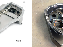 AMS and Racefab extended sumps. Better than OEM but still not a complete solution for eliminating oil starvation.