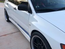 Repainted side skirts