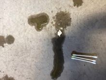 ^Recently, my relative noticed that my Evo X has been leaking fluid onto the garage floor, right under the engine bay. After examining, it is the lime green Prestone coolant that I use in my Evo.