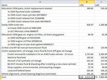 ^ 5MT Evo X clutch replacement cost breakdown