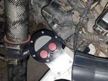 My vibrant recessedcatch can installed its waiting for me to get back to the car to reinstall the valve cover and vibrant lines. Also my white camo carbon fiber pipes. For the cold side intercooler. 