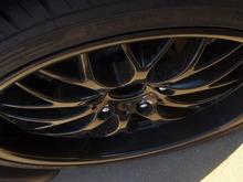 18"HP Lightning powdercoated gloss black in 225/45/18 Nankang NS-2.