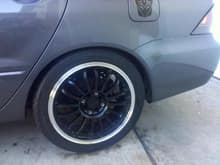 What the rears look like lowered, they tuck in no problem