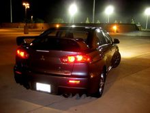 Nox having the night view atop my college's parking structure.