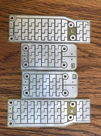 the boards after drilling the holes and tinning