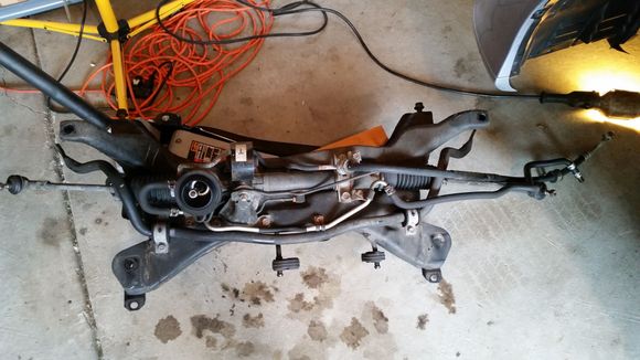 Fresh out from under the car.