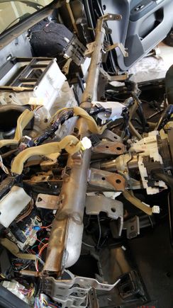 the bar that braces the dash is very sharp and annoying to work with