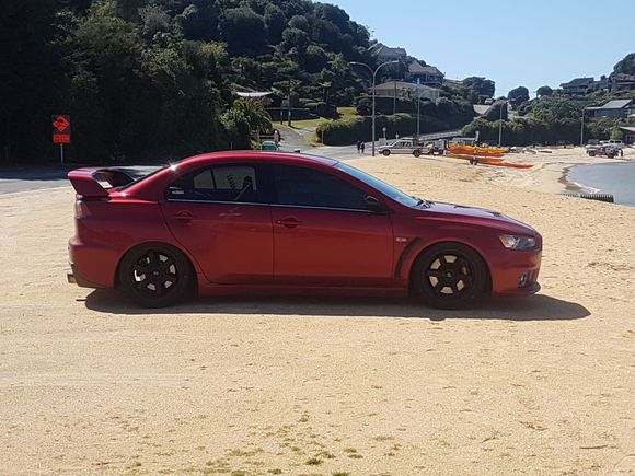 Evo X at the iconic Kaiteriteri Beach, Motueka, NZ
