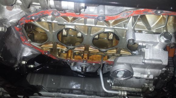 Oil pump was removed and replaced.