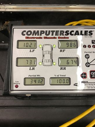 Corner balanced with driver weight.  