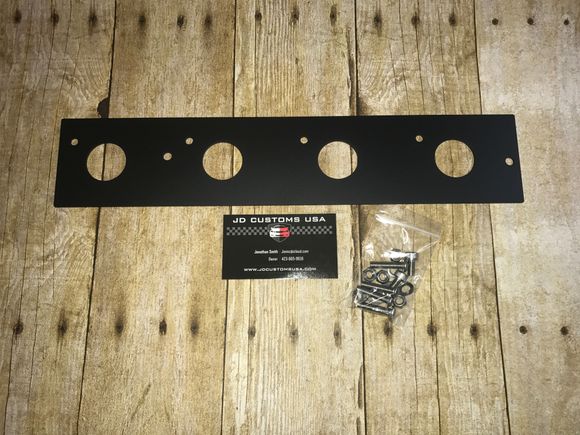 Satin black Evo 8 COP Mounting Plate and hardware.