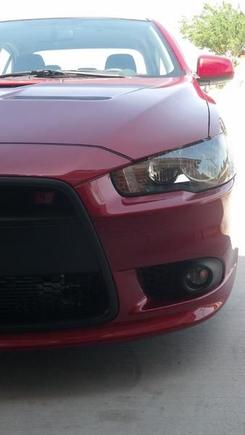 Blacked out chrome lip