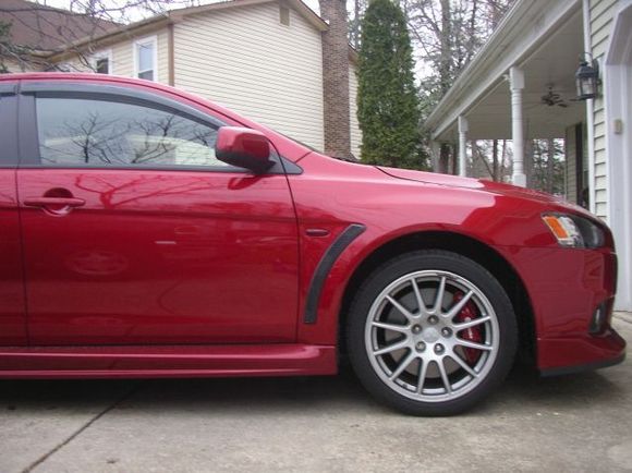 sidemarker painted red with stain glass paint