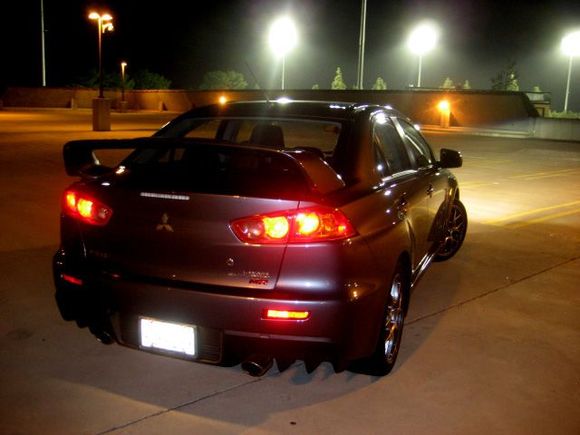 Nox having the night view atop my college's parking structure.