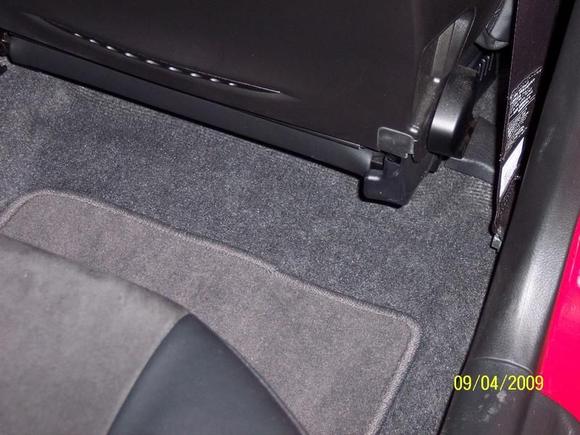 finished rear seat view