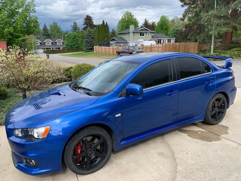 2009 Mitsubishi Lancer Evolution - Time to let her go ! - Used - VIN JA3AW56VX9U608891 - 61,875 Miles - 4 cyl - AWD - Automatic - Sedan - Blue - Kelowna, BC V1W3A1, Canada