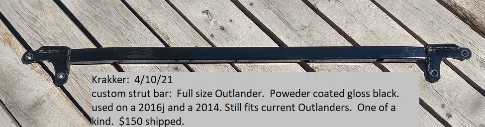Miscellaneous - Outlander strut bar  1 of a kind - Used - 2012 to 2021 Mitsubishi Outlander - Lincoln, NE 68502, United States