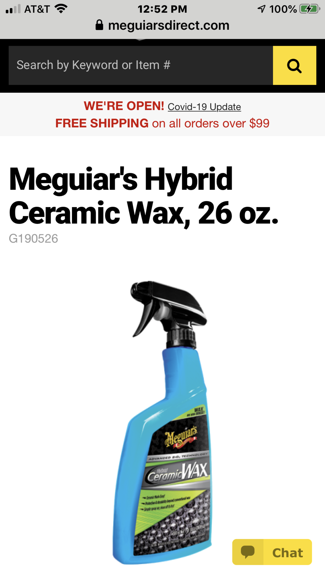 Meguiar's Hybrid Ceramic Wax, 26 oz.