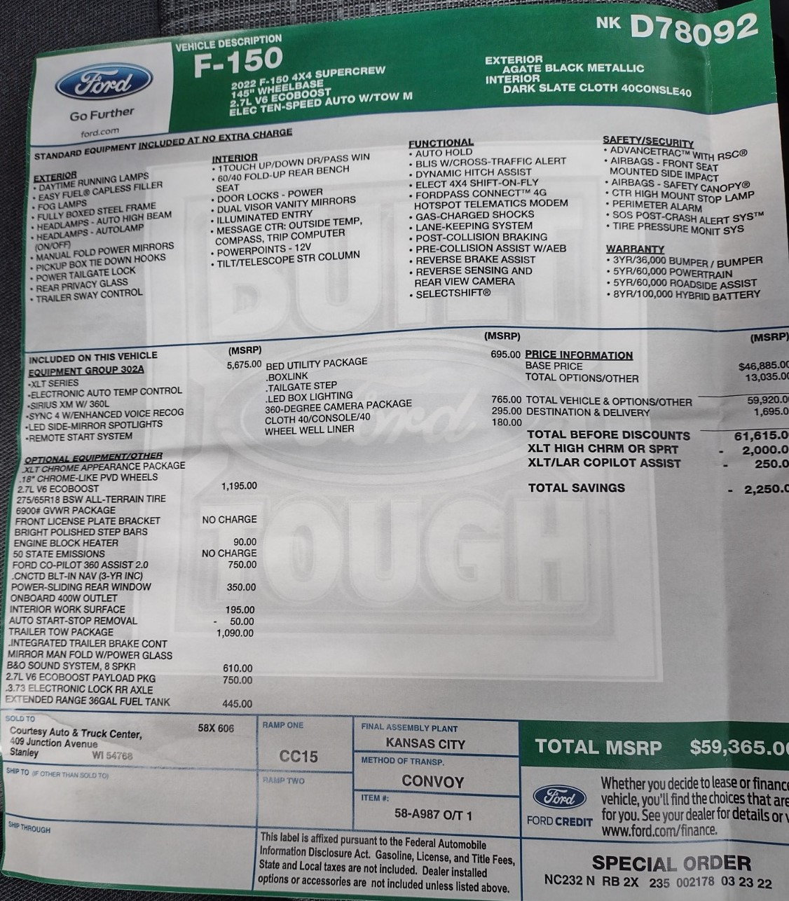2023 F150 XLT 302A Ordering Questions - Ford F150 Forum - Community of