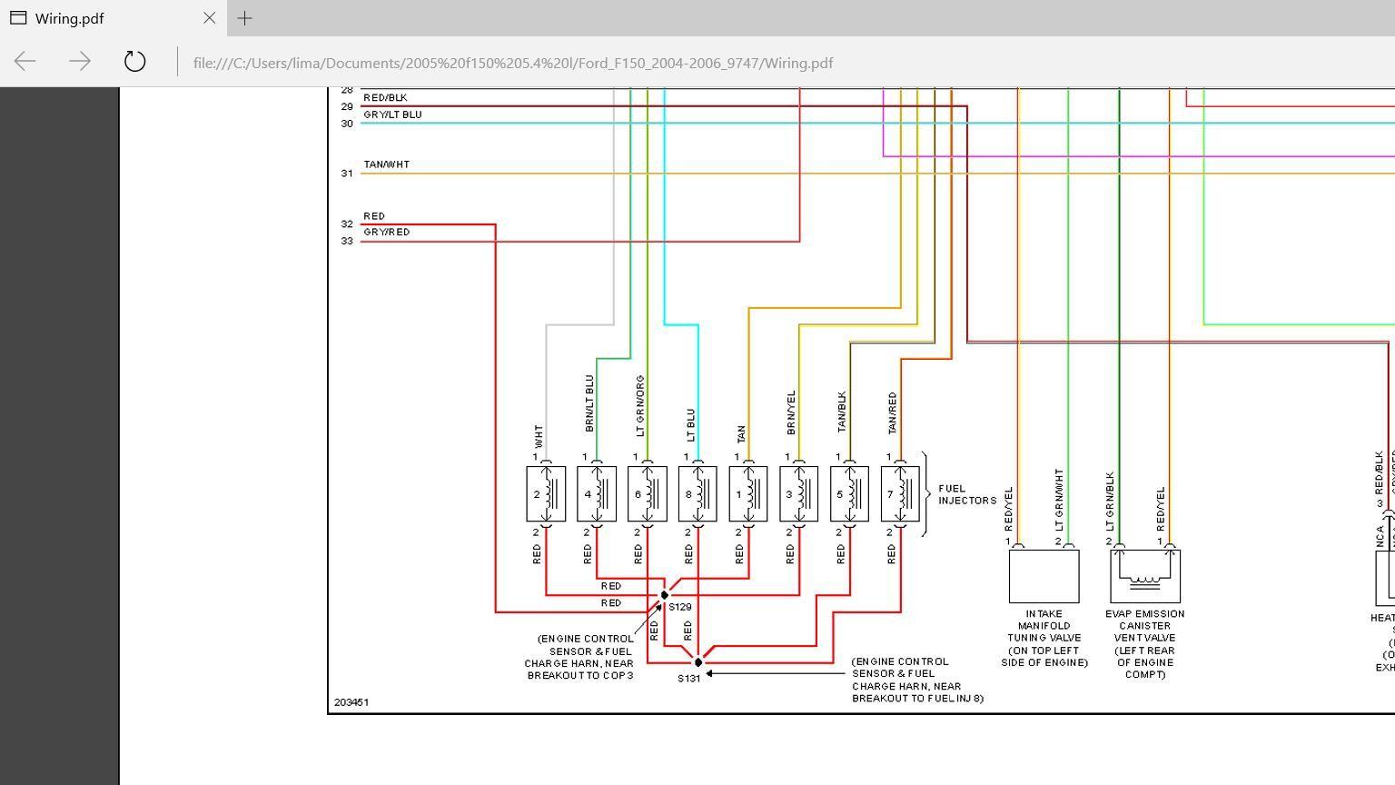 Ford F150 Fuel Injector Wiring Harness