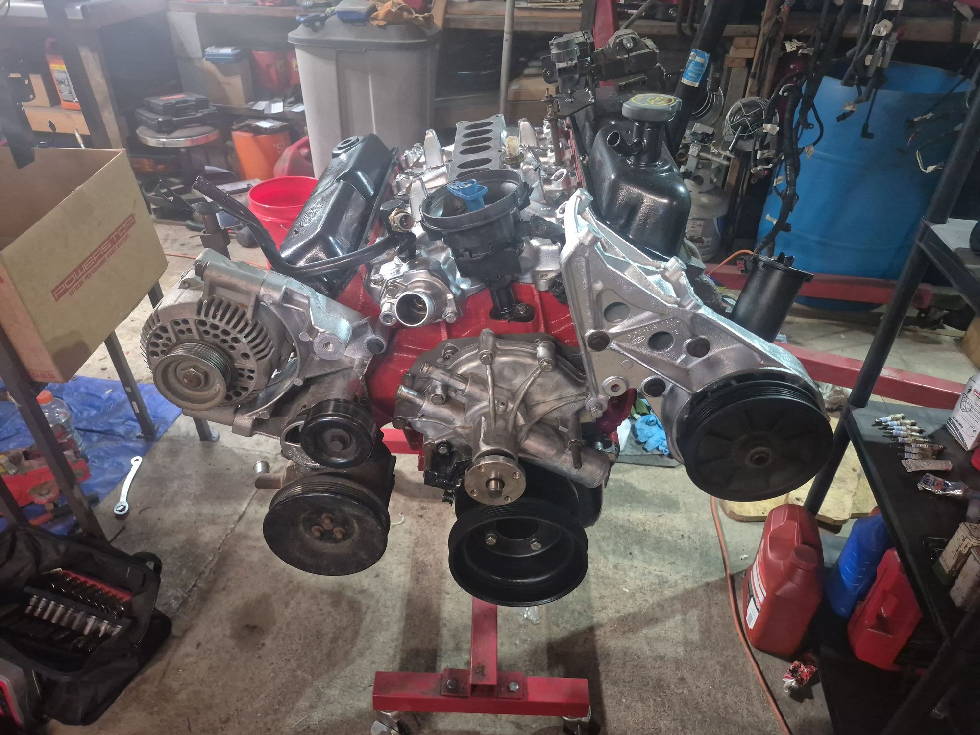 I kept everything stock. I went with the straight rebuild, cleaned it all up paint that are nice and pretty.