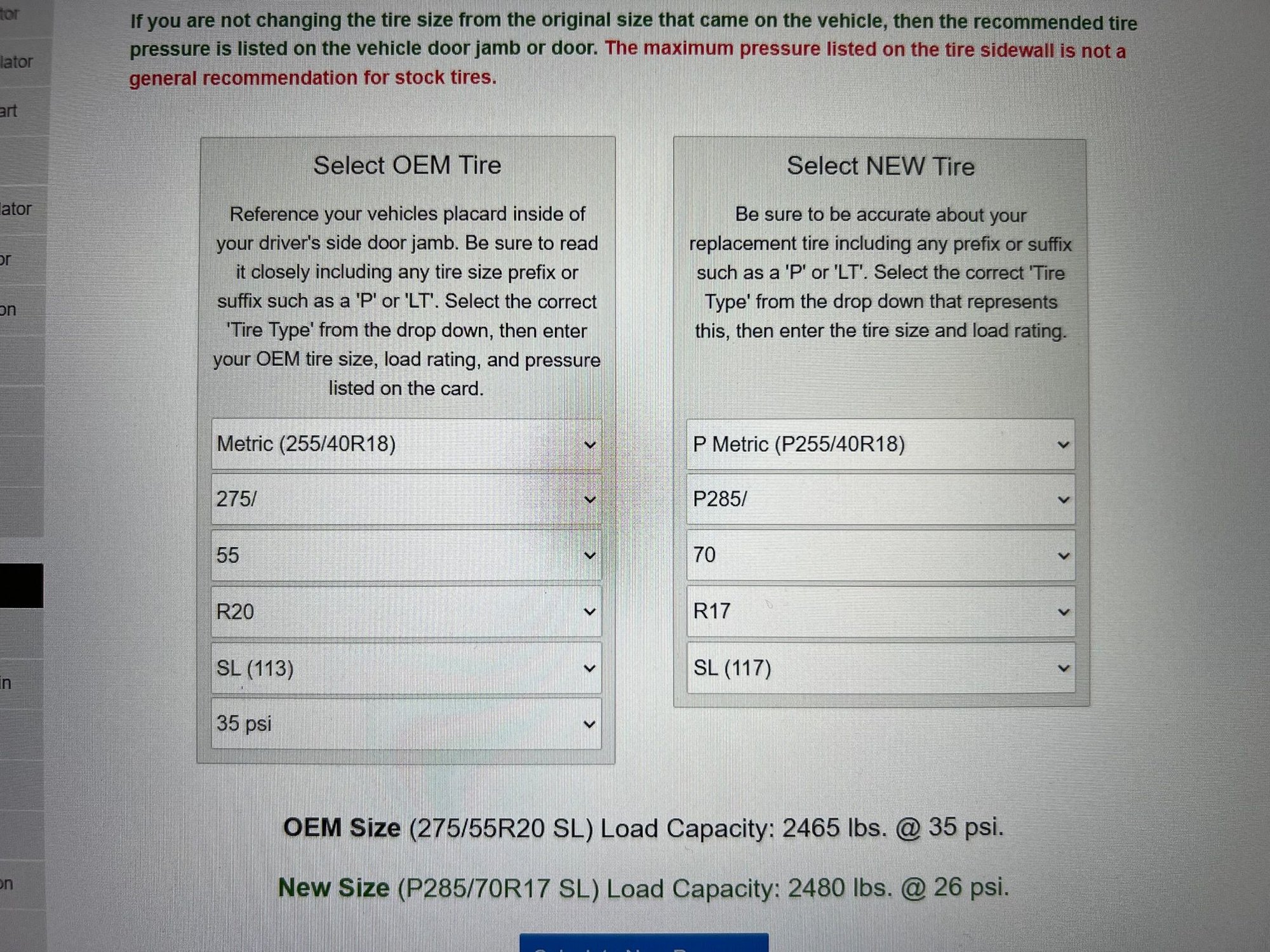 Tire pressure question about my new Toyo OC AT3 on my Ford F150 Forum