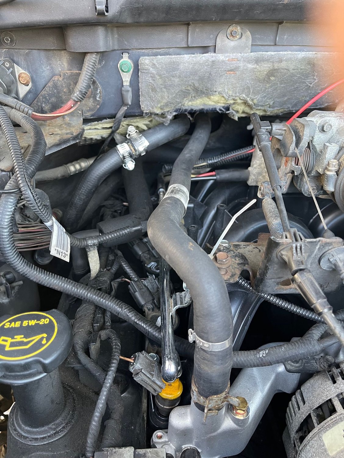 Heater Core Connection are there washers? And my A/C now isn't