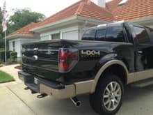 General Image 
Raptor/HD taillights; black tow hooks from front are now in the rear.