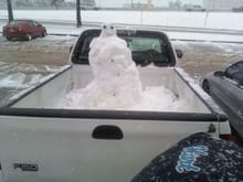 Snow man i made during my lunch break at school one day