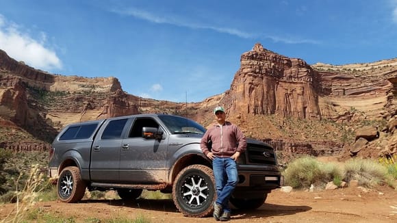 This is my Ford Truck Commercial shot after descending Shafer Trail down to White Rim Road.