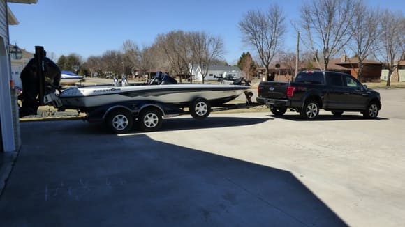 I've made about 3 trips to the lake pulling the boat and it pulls like a dream. Stops great. Smooth. Came out of a 2010 XLT which did a good job but absolutely love the new truck!