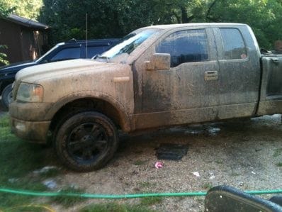 After being a dumbass. The only time that it's seen mud.