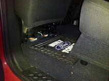 Amp under driver seat and 12&quot; subwoofer under rear seats