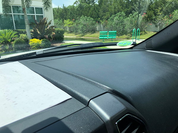 Now the fun begins…. 2019 F-150 warping dash panel near the