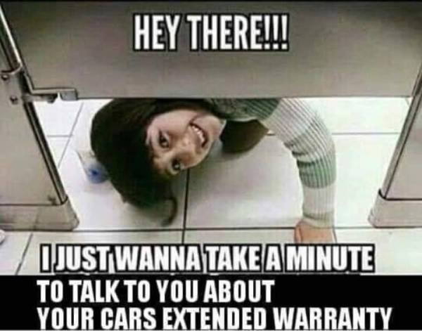 car extended warranty meme script