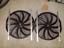 E fans with brackets mounted