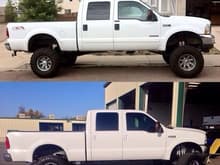Top: How it looked when I bought the truck, Bottom: How it looks like now.