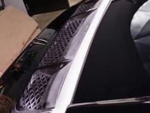 Shelby heat extractor custom fabbed to fit hood