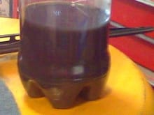 this is suppose to be gasoline. came out of my fuel filter with less than 10000 miles. pic was taken an hour after pouring into bottle.