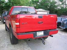 black tailgate red