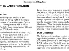 2006 F 250 Dual Alt description and operations