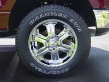 275-65-20 Goodyear Wranger AT/S tires
20&quot;x8.5&quot; American Racing Fuel wheels