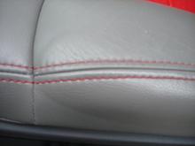 Stitching on Big Red's Seats