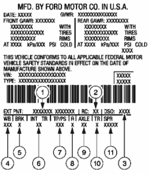 Ford motor company vin decoder