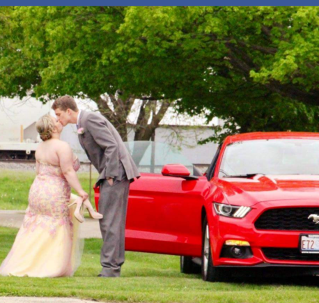 Little brother going to prom with grandpas mustang ecoboost