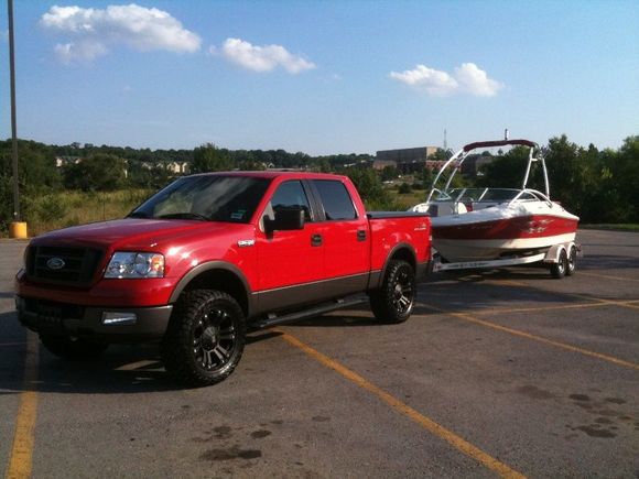 Truck with boat