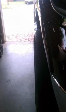 With the wheel spacers on