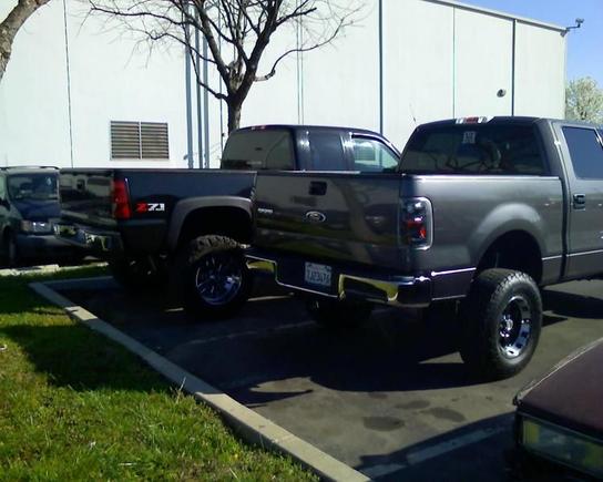 my buddy's and my rear ends , mines look tigther of course